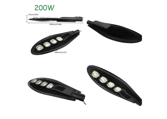 ঠান্ডা হোয়াইট 200W অ্যালুমিনিয়াম LED স্ট্রিট লাইট কোবরা হেড সিআরআই 80RA RoHS অনুমোদিত