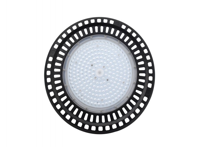 Black color AL+PC Materials 100W UFO LED High Bay Lighting Housing