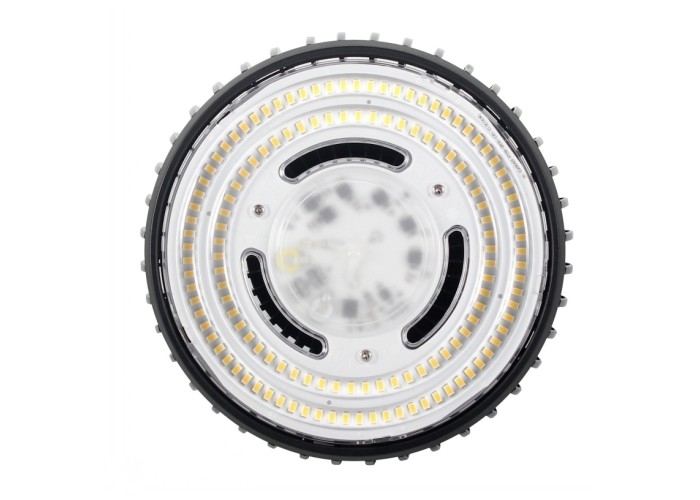 ডিওবি 2700-6500 কে ইউএফও উচ্চ বে হালকা 70CRI 100W 100lm / ডাব্লু অ্যালুমিনিয়াম হাউজিং